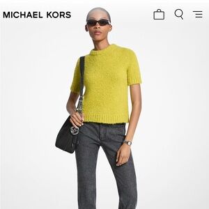 Michael Kors Wool Short Sleeve Sweater